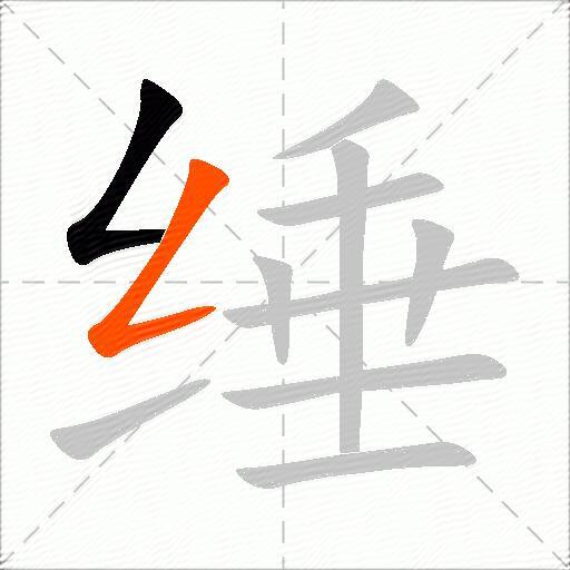 缍