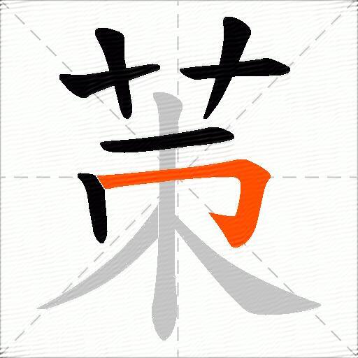 茦