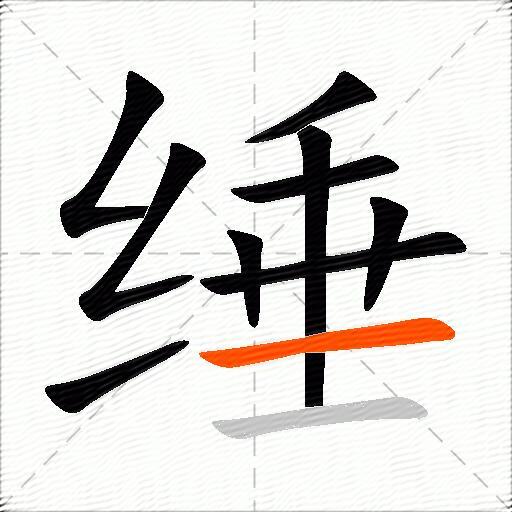 缍