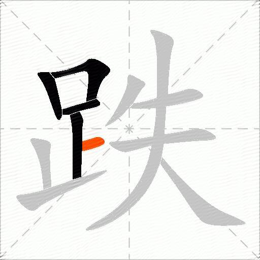 跌