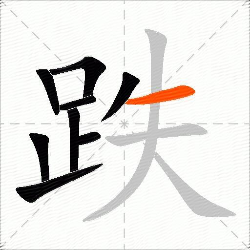 跌