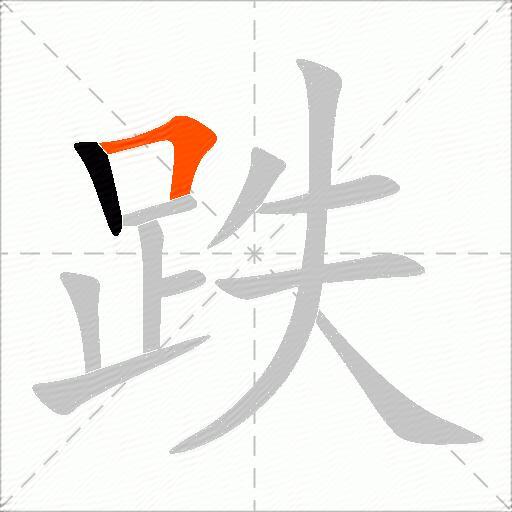 跌