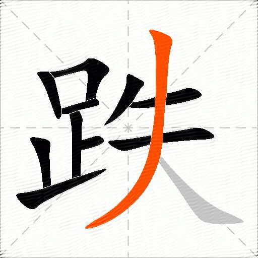 跌