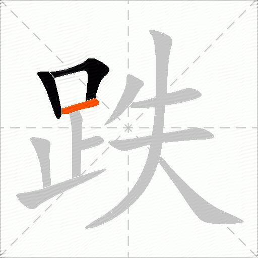 跌